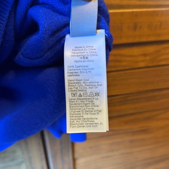 J. Crew Cobalt Blue Cashmere Sweater- Size L - like new! - Picture 4 of 5